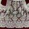 1 Yard Elegant Beaded & Corded Lace Fabric Embroidered on Polyester Net Mesh Perfect for Bridal & Special Occasion Couture 51" Wide